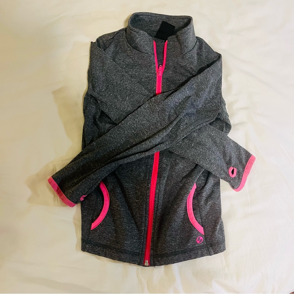 Gray and Pink Children’s Place Full Zip Sports Jacket